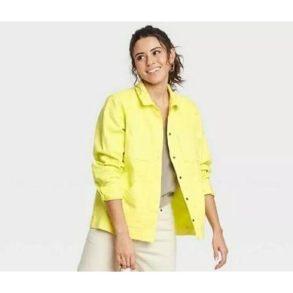 Universal Thread Long Sleeve Snap Front Denim Chore Jacket Women's - Size S - Picture 1 of 7